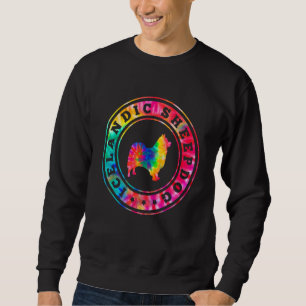 Sweatshirt Tie Dye Islandais Sheepdog Chien Maman Papa Animal