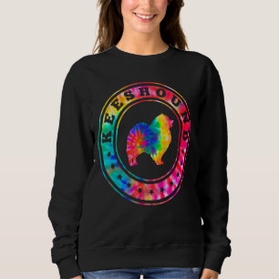 Sweatshirt Tie Dye Keeshound Chien Maman Papa Animal