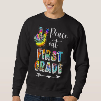 Sweatshirt Tie Dye Peace Out 1ère année Bonne Dernière journé