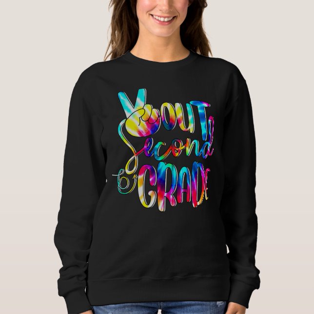 Sweatshirt Tie Dye Peace Out 2e année Graduati (Devant)