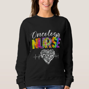 Sweatshirt Tie Dye Stethoscope Oncologie Infirmière Journée I