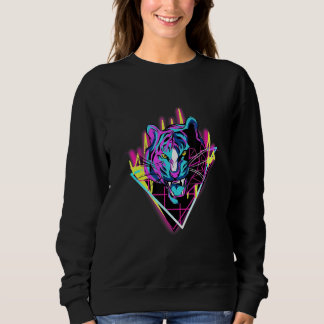 Sweatshirt Tie dye Tiger Face Cute  Tiger Head Stripes