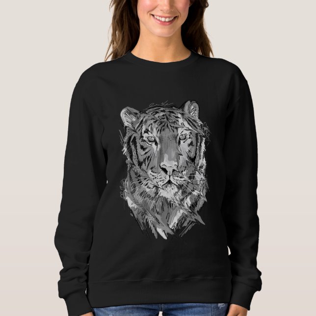 Sweatshirt Tiger Animal Art Animal Lovers_3 (Devant)