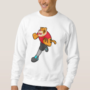 Sweatshirt Tiger comme joueur de football avec football