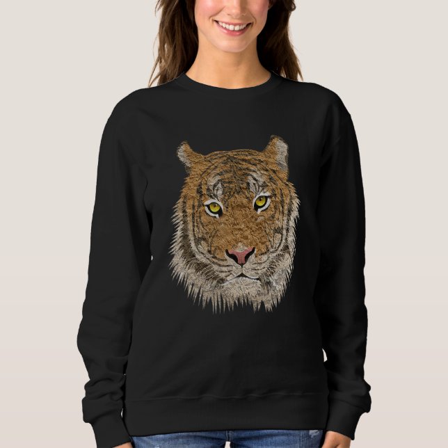 Sweatshirt Tiger  Conservation Vintage Design (Devant)