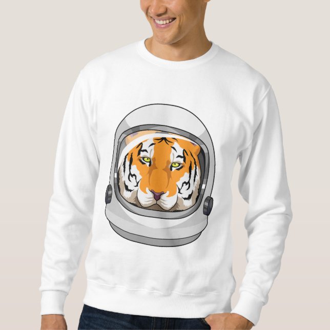 Sweatshirt Tiger en astronaute avec casque (Devant)