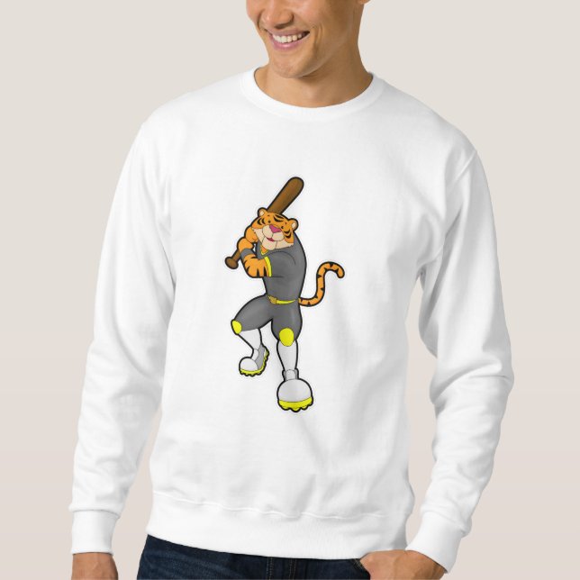 Sweatshirt Tiger en baseball avec batte de baseball (Devant)