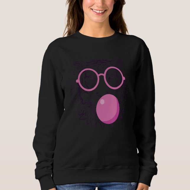Sweatshirt Tiger Head Face Boho Pink Glasses Wildlife (Devant)