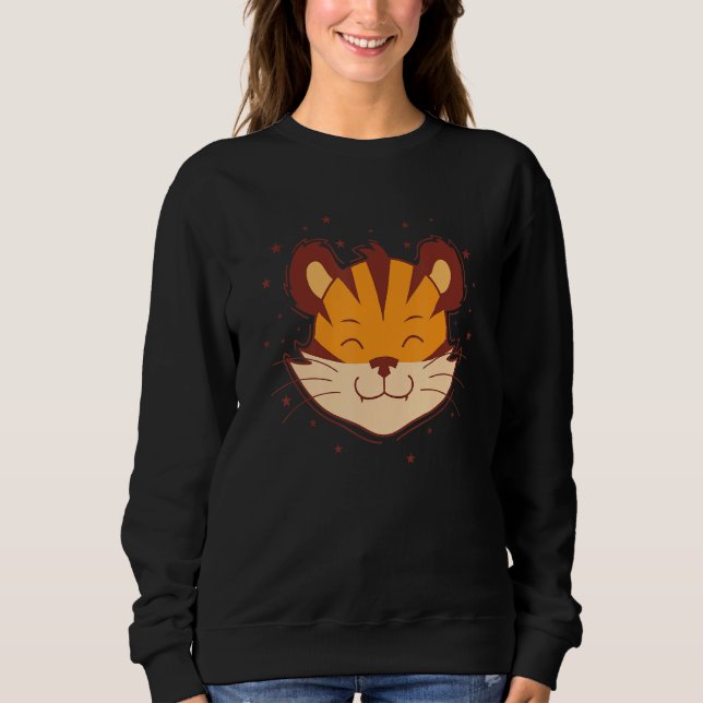 Sweatshirt Tiger Head hunting big Cat Predator Zoo (Devant)