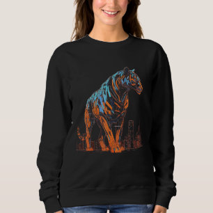 Sweatshirt Tiger Imaginaire Architecture Art Animal Moti