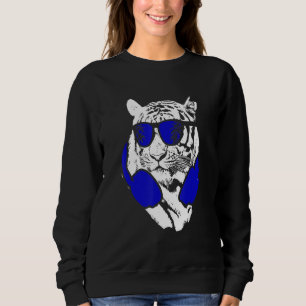 Sweatshirt Tiger Lunettes de soleil casque Festival Musique T