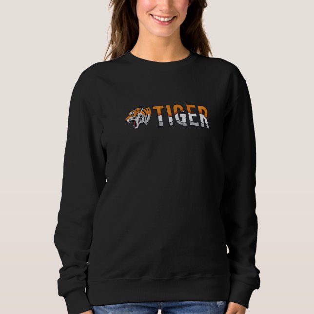 Sweatshirt Tiger Texte Wild Chat Predator Chat King Tiger Sib (Devant)