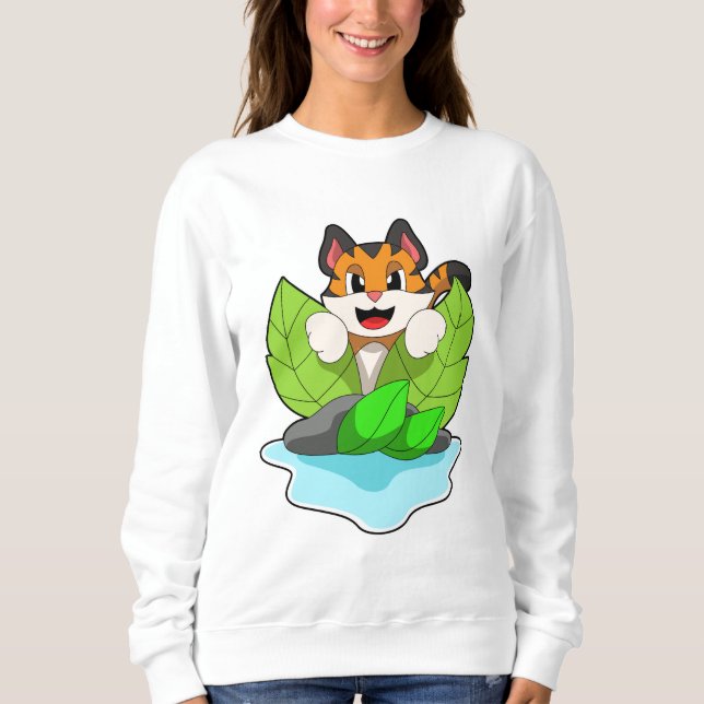 Sweatshirt Tigre à la chasse (Devant)