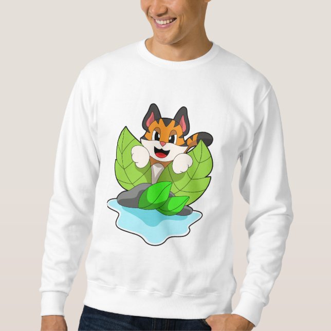 Sweatshirt Tigre à la chasse (Devant)