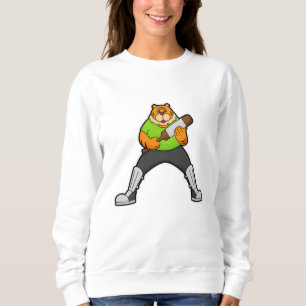 Sweatshirt Tigre au cricket avec batte de cricket
