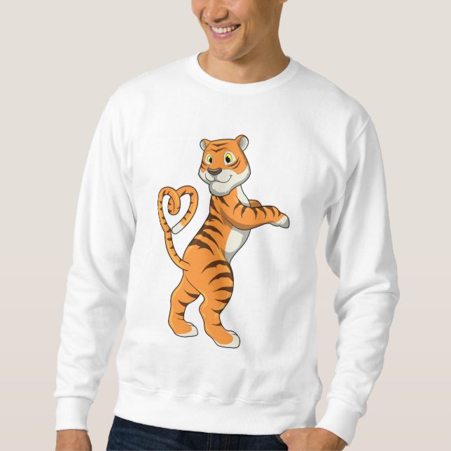 Sweatshirt Tigre avec coeur (Devant)