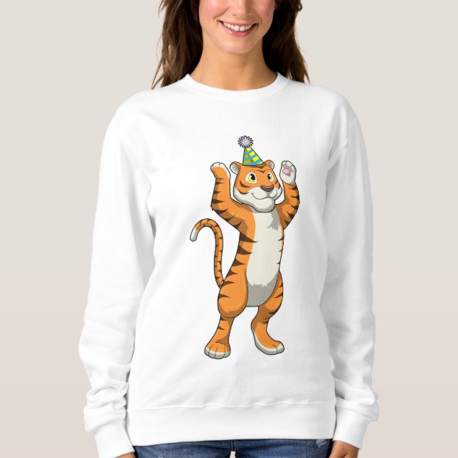 Sweatshirt Tigre avec parti casquette (Devant)