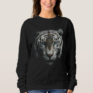 Sweatshirt Tigre blanc Artwork Motif animal Tigre