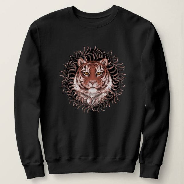 Sweatshirt Tigre dans l'herbe (Design devant)