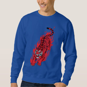 Sweatshirt Tigre Rouge Flamboyant – Chemise de la Bête de Feu