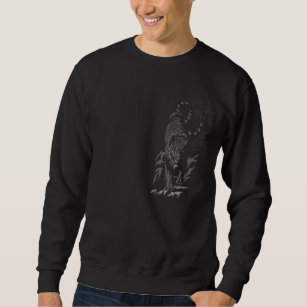 Sweatshirt Tigre sur le T-shirt de noir de vagabondage