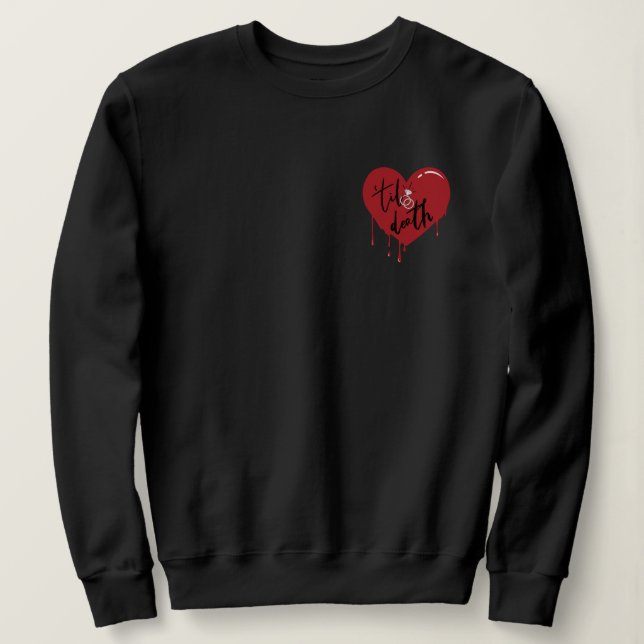Sweatshirt Til Death Black Halloween Mariée (Design devant)