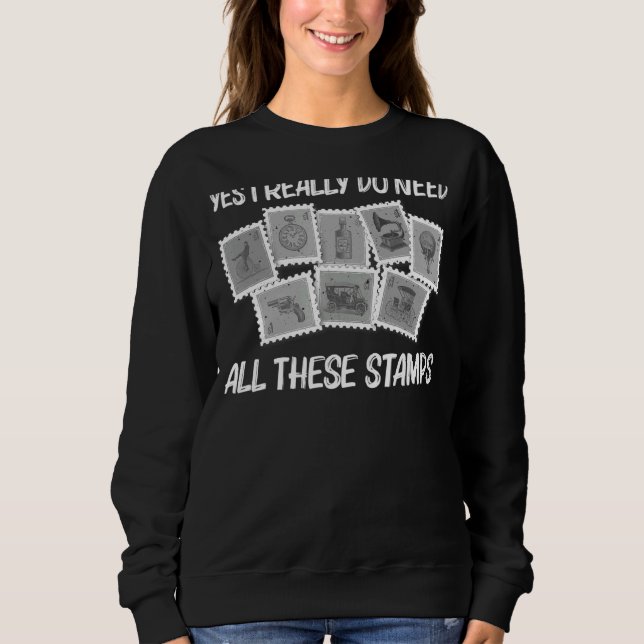 Sweatshirt Timbre cool Pour Hommes Femmes Timbre Collecte Col (Devant)