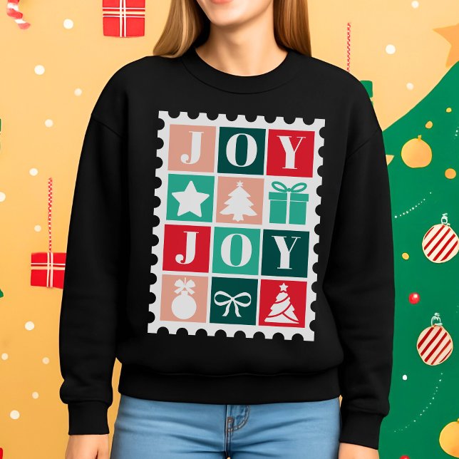 Sweatshirt Timbre de Noël Retro Joy (Créateur téléchargé)