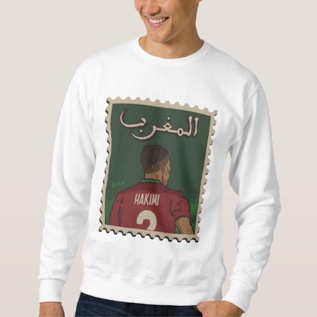 Sweatshirt Timbre marocain célébrant la fierté de l'équipe na (Devant)