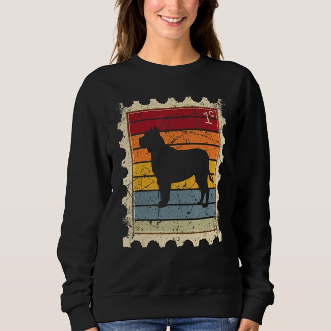 Sweatshirt Timbre-Poste Avec Un Chien De Coucher De Soleil (Devant)