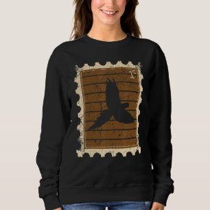 Sweatshirt Timbre-poste avec un perroquet Ara