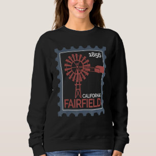 Sweatshirt Timbre-poste avec une vieille éolienne à Fairfiel