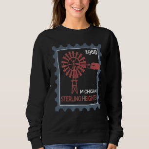 Sweatshirt Timbre-poste avec une vieille éolienne à Sterling