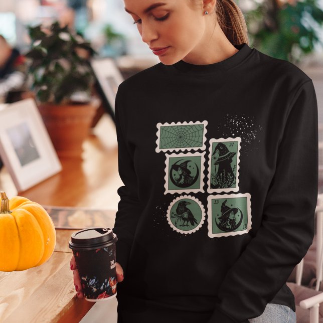 Sweatshirt Timbres avec symboles d'Halloween (This item is for display purposes only to illustrate the design element. )