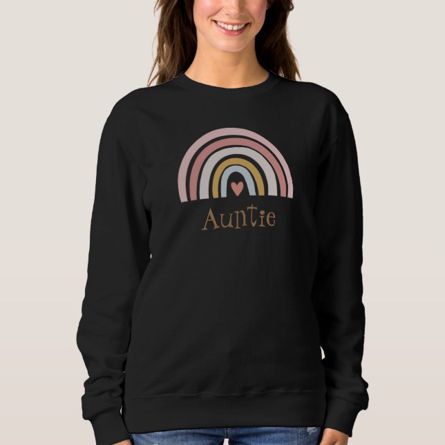 Sweatshirt TINLEY Boho Burange Rainbow Heart Tante (Devant)
