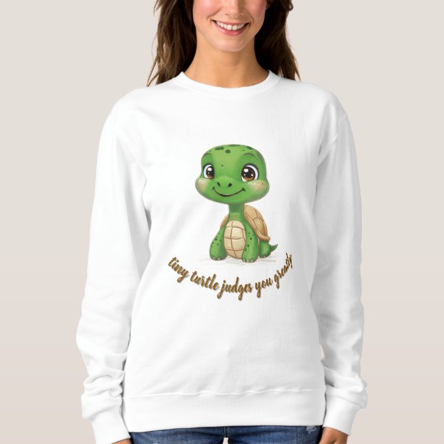 Sweatshirt Tiny Turtle vous juge (Devant)