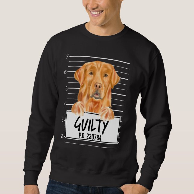 Sweatshirt Tireur d'or Mugshot Chien Coupable (Devant)