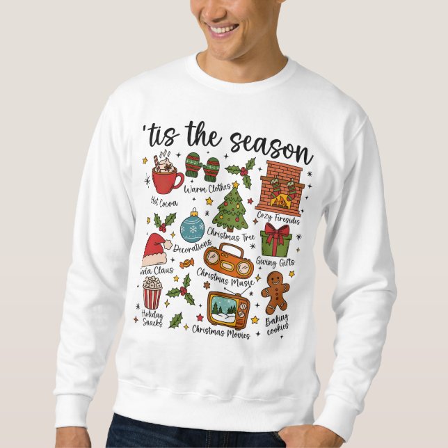 Sweatshirt ’Tis the Season Christmas Icons Sweater (Devant)