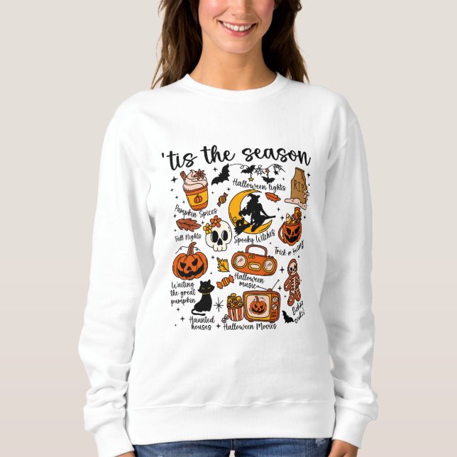 Sweatshirt Tis the Season Halloween Doodles – Cute Spooky  (Devant)