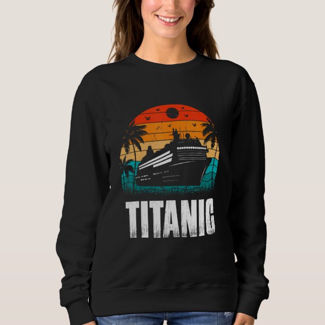 Sweatshirt Titanic The Unsinkable Ship Retro Sunset Enthusias (Devant)