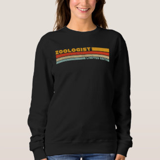 Sweatshirt Titre de poste de carrière rétro zoologiste  Profe