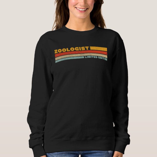 Sweatshirt Titre de poste de carrière rétro zoologiste  Profe (Devant)