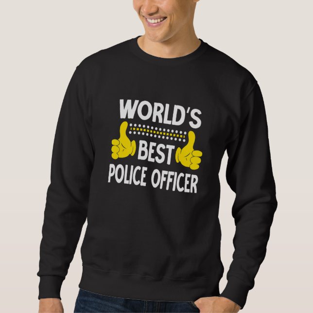 Sweatshirt Titre de poste du meilleur policier du monde Burea (Devant)