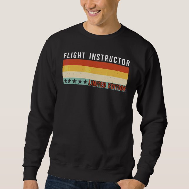 Sweatshirt Titre de profession de moniteur de vol Profession  (Devant)