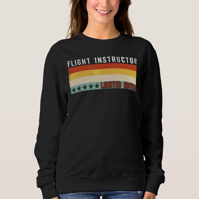 Sweatshirt Titre de profession de moniteur de vol Profession  (Devant)