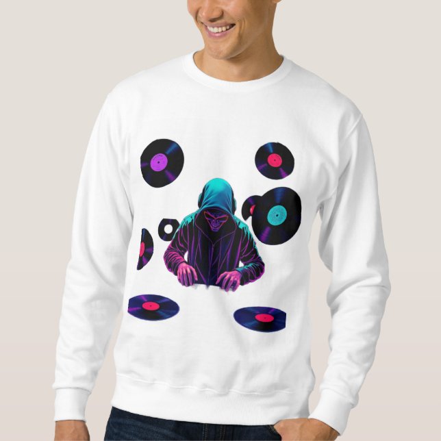 Sweatshirt Titre : DJ Groove futuriste (Devant)