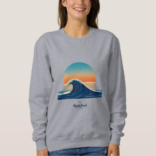 Sweatshirt Titre : Logo de vague océanique minimaliste Montab