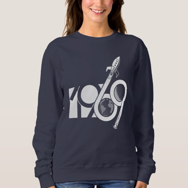 Sweatshirt To the Moon 69 - white (Devant)