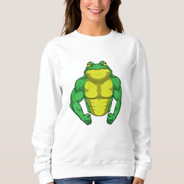Sweatshirt Toad en Bodybuilder avec de grands Muscles (Devant)