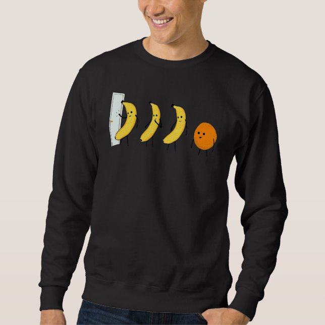 Sweatshirt Toc Toc  Qui est là  Banane Qui est là  Orange (Devant)